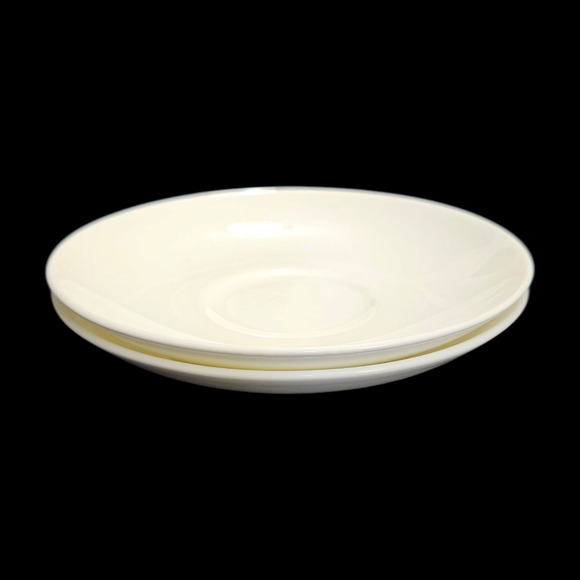 Wedgwood Bone China White Saucer Plate 6" Made in England Set of 2 - Picture 1 of 4